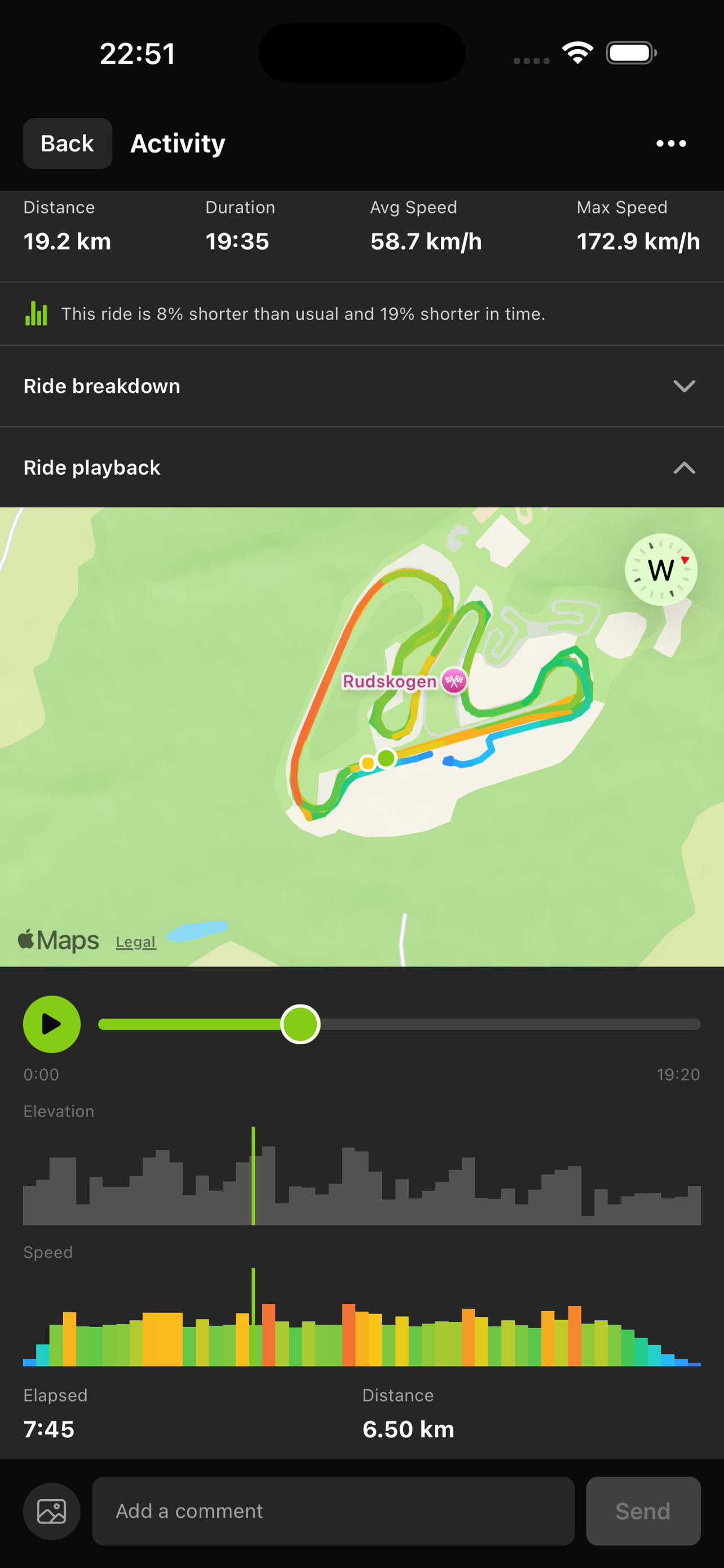 Twisties app on a phone
